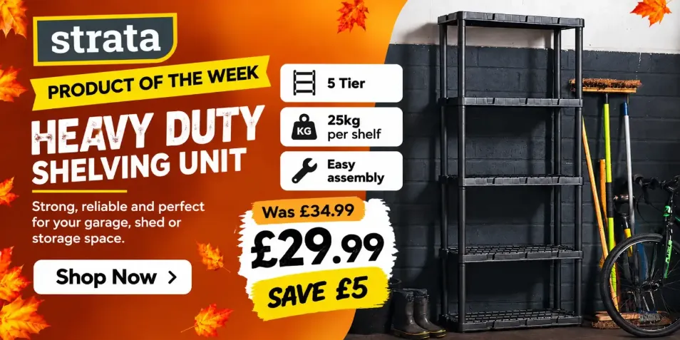 Strata Heavy Duty Shelving Unit Was £34.99 Now £29.99
